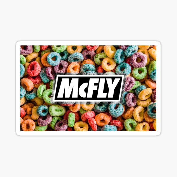 mcfly growing up cereal young dumb thrills logo 2 Sticker