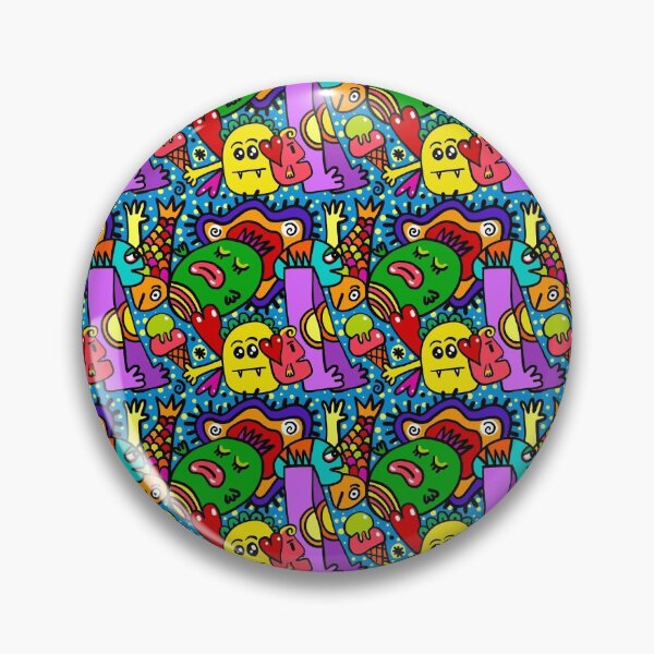 Item preview, Monster Doodle Pattern Print Art Design designed and sold by Spot Sweet.