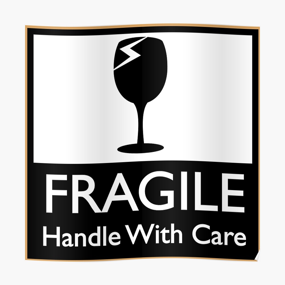 Fragile Handle With Care Sticker For Sale By Sarcasticwords Redbubble