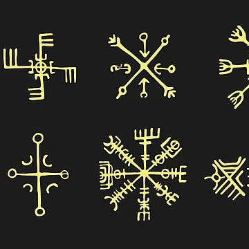 Artwork thumbnail, Icelandic Runes Gold by Samvice