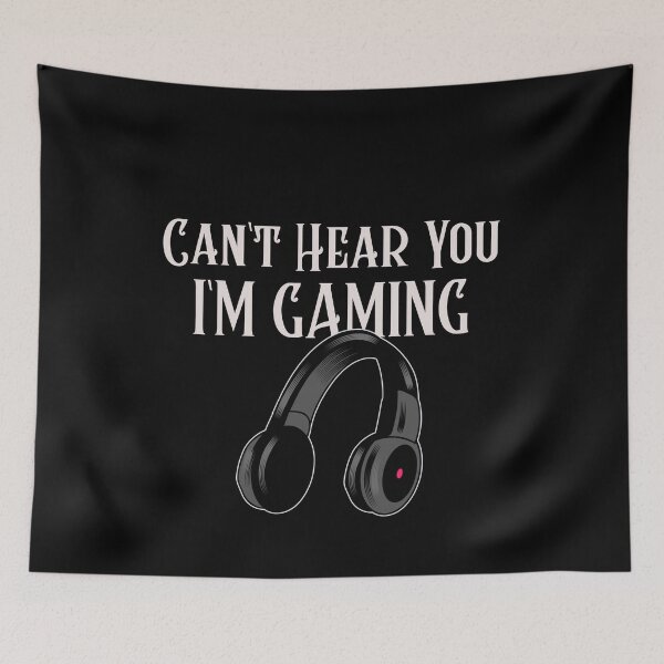 Item preview, Can't Hear You I'm Gaming Funny Gamer Headphones designed and sold by jacks-tees.