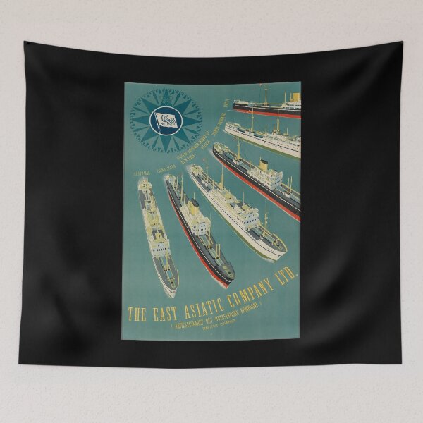 Item preview, retro classic East Asiatic Company poster designed and sold by CorasPosters.