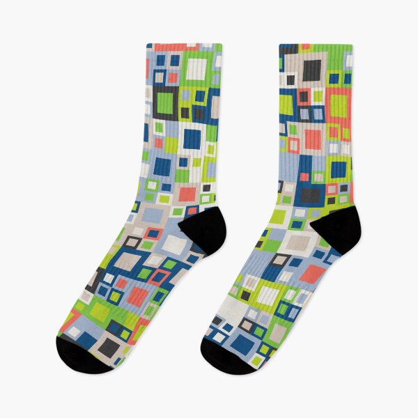 Item preview, Abstract mosaic with checkered tiles in random classic blue color palette variation designed and sold by acidmit.