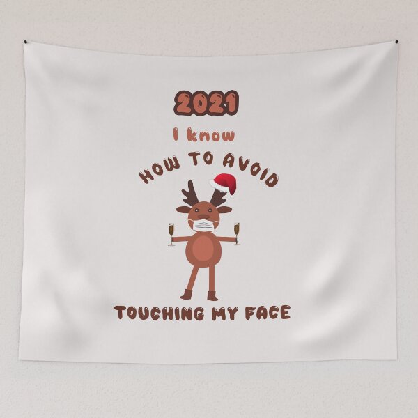 Item preview, Reindeer: How to Avoid Touching Face 2021 designed and sold by MONLart.
