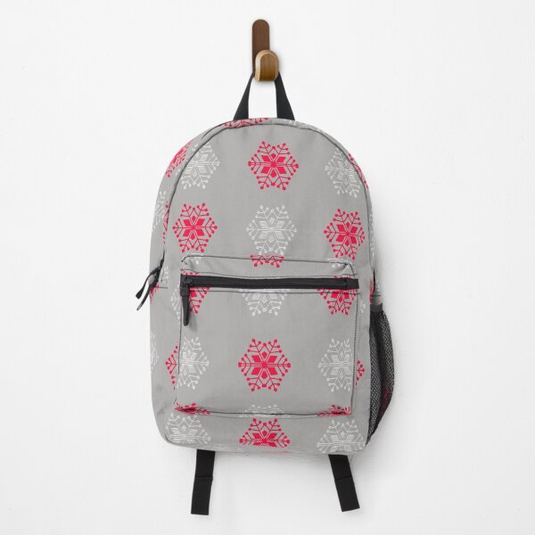 Item preview, Red and White Snowflakes on Gray Scandi designed and sold by AlteredAtelier.