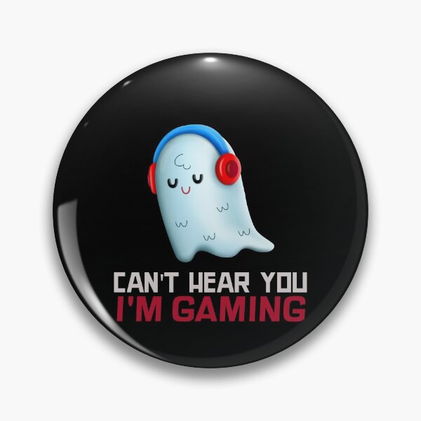Item preview, Can't Hear You I'm Gaming Funny Gamer Ghost Headphones designed and sold by jacks-tees.