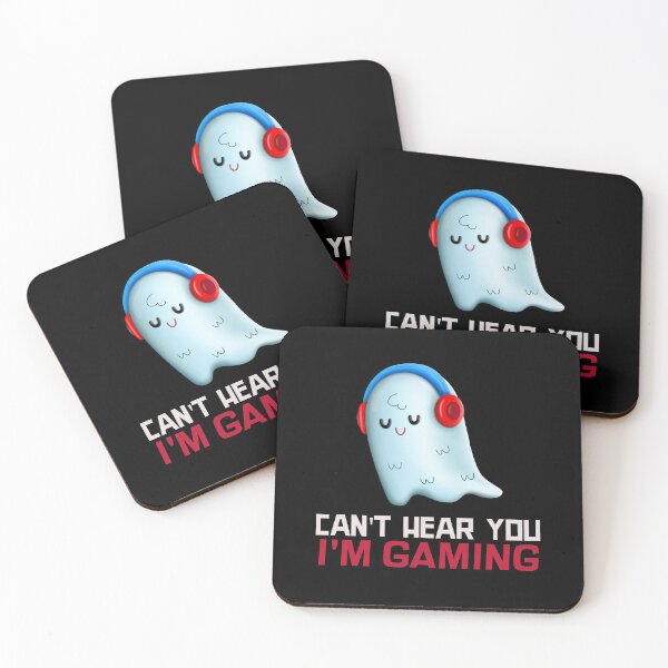 Item preview, Can't Hear You I'm Gaming Funny Gamer Ghost Headphones designed and sold by jacks-tees.
