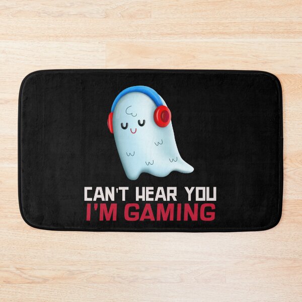 Item preview, Can't Hear You I'm Gaming Funny Gamer Ghost Headphones designed and sold by jacks-tees.
