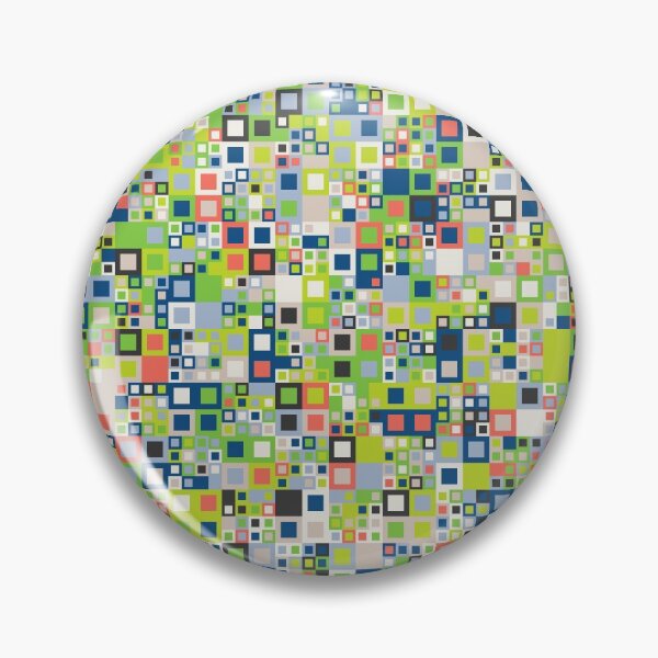 Item preview, Checkered tiles in an abstract mosaic in classic blue color palette variations designed and sold by acidmit.