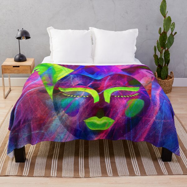 Item preview, Mardi Gras Jester Mask Abstract Art Print designed and sold by Mary Riley.