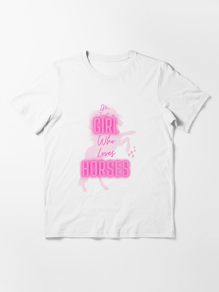 Alternate view of I'm just a girl who loves horses Essential T-Shirt