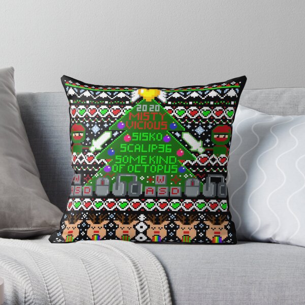 Xmas Mod Shirt 2020 <DO NOT ORDER WHITE> Throw Pillow