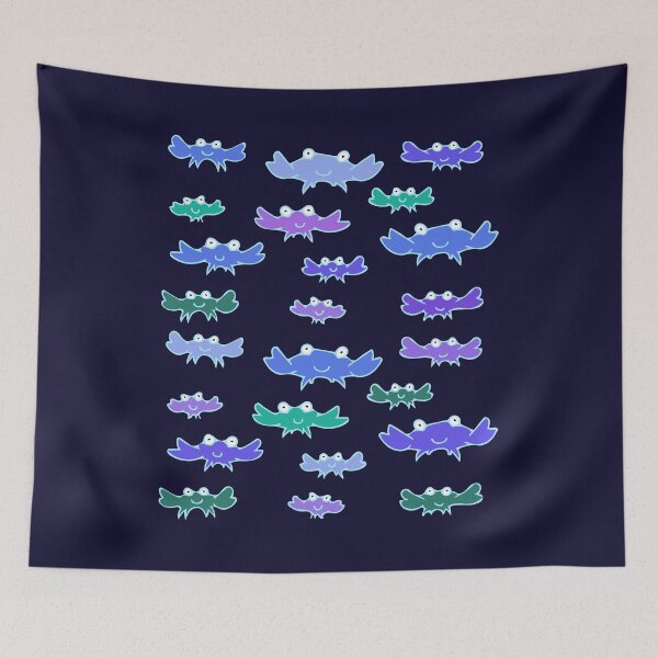 Item preview, Cute and Colorful Crab Pattern (navy) designed and sold by Davey's Designs.