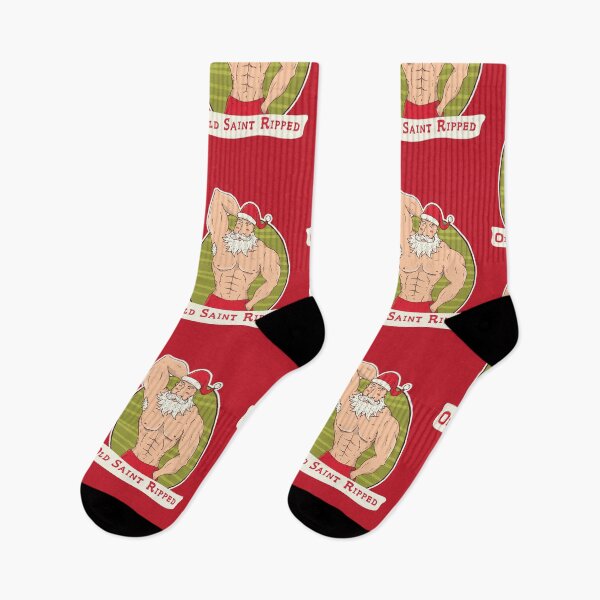 Item preview, Old St. Ripped | Funny Christmas Buff Santa Claus designed and sold by SLAG-Creative.