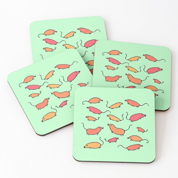 Item preview, Cute and Colorful Mouse Pattern (mint green) designed and sold by Davey's Designs.