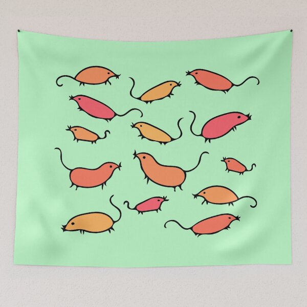 Item preview, Cute and Colorful Mouse Pattern (mint green) designed and sold by Davey's Designs.