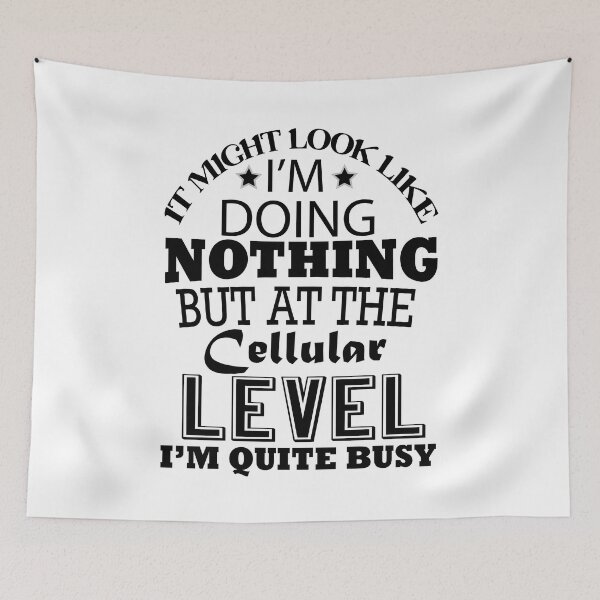 Item preview, It might look like i'm doing nothing but at the cellular leval i'm quite busy funny biology shirt  designed and sold by Castore design.
