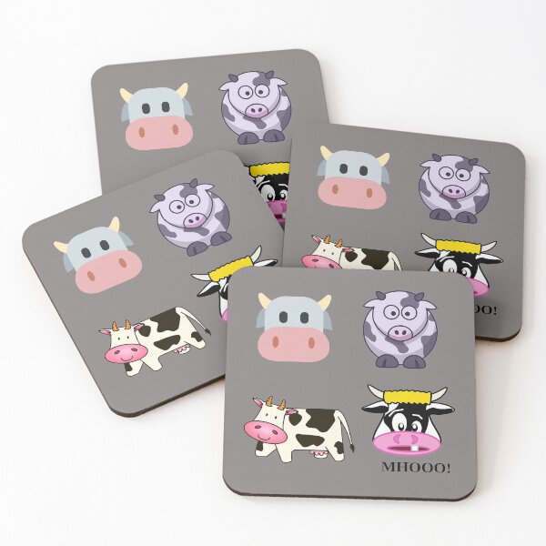 Item preview, Funny kawaii cows stickers  designed and sold by LucianaArts.