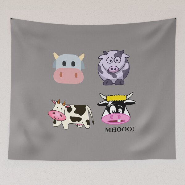 Item preview, Funny kawaii cows stickers  designed and sold by LucianaArts.