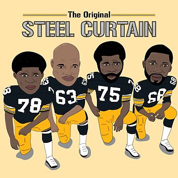 theSteelCityTshirts The Steel Curtain Pittsburgh Football Fan Retro Sign T Shirt Crewneck Sweatshirt / White / Small