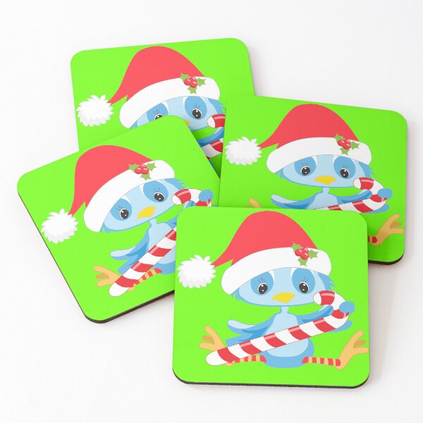 Item preview, Funny Christmas Blue Bird Illustration designed and sold by UniQueensShop.