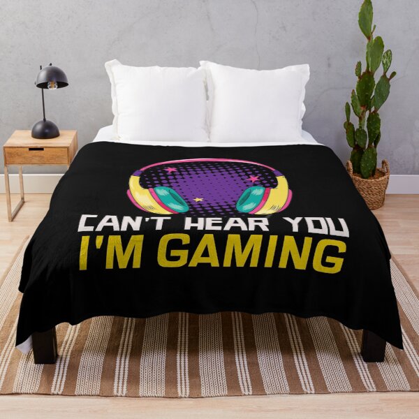 Item preview, Can't Hear You I'm Gaming Funny Gamer Headphones designed and sold by jacks-tees.