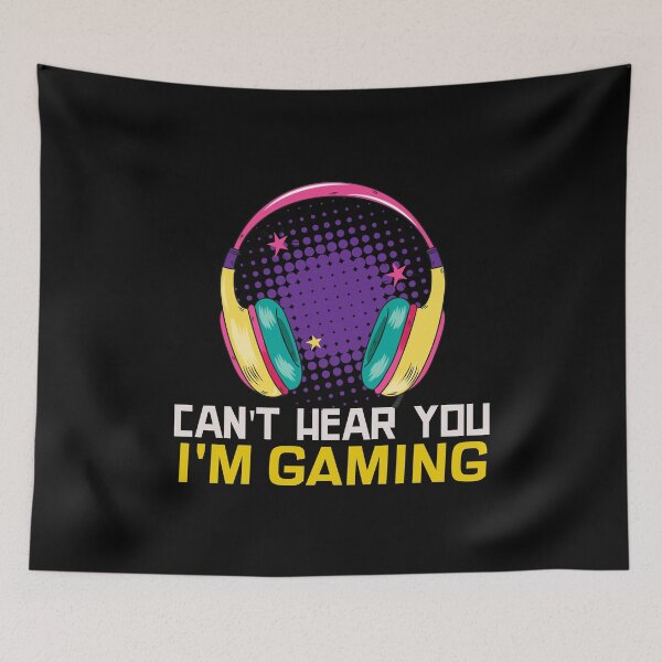 Item preview, Can't Hear You I'm Gaming Funny Gamer Headphones designed and sold by jacks-tees.