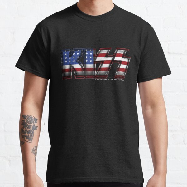 KISS ® rock music band - Metal USA Flag Classic T-Shirt
