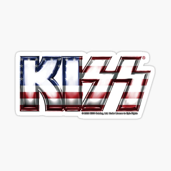 Item preview, KISS ® rock music band - Metal USA Flag Contour designed and sold by musmus76.