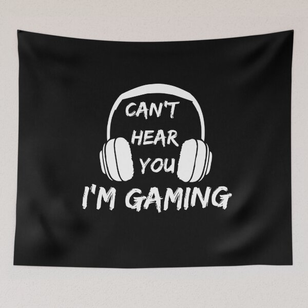Item preview, Can't Hear You I'm Gaming Funny Gamer Headphones designed and sold by jacks-tees.