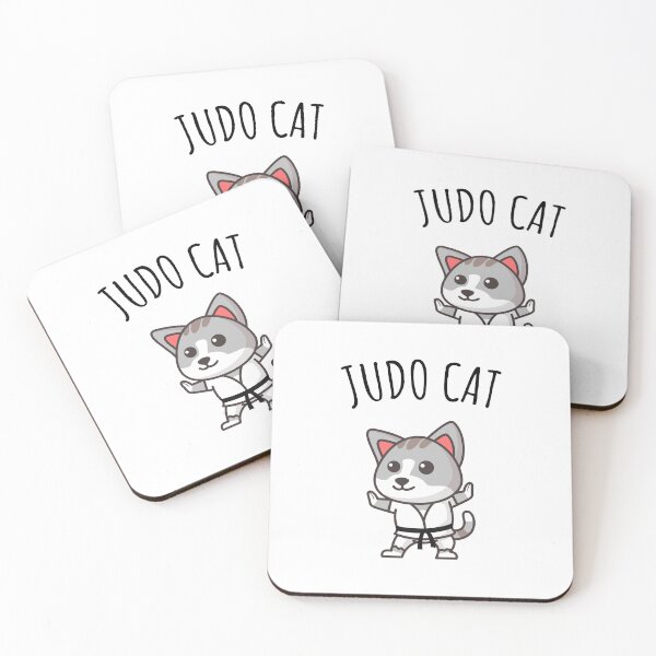 Item preview, Judo cat, puns, humor designed and sold by Curlyhaire.