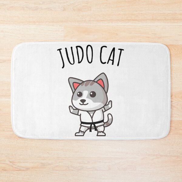 Item preview, Judo cat, puns, humor designed and sold by Curlyhaire.
