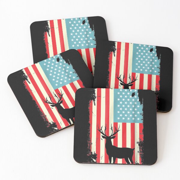 Item preview, American Flag Deer Hunting  designed and sold by AllFourUs.