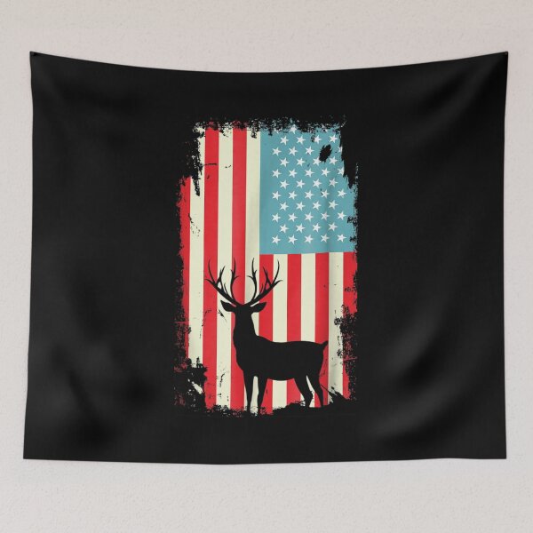 Item preview, American Flag Deer Hunting  designed and sold by AllFourUs.