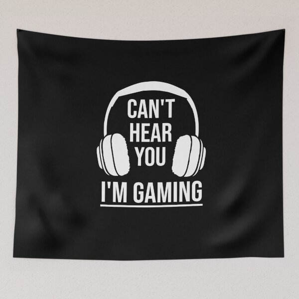 Item preview, Can't Hear You I'm Gaming Funny Gamer Headphones designed and sold by jacks-tees.