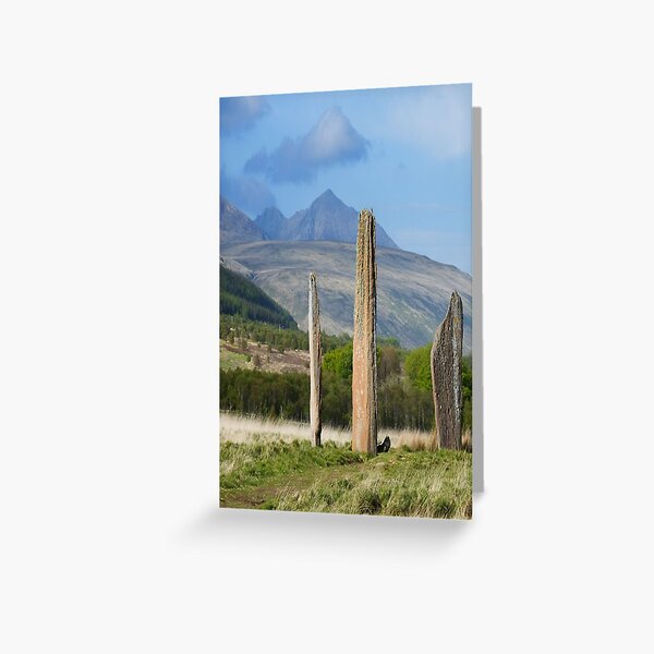 Machrie Moor Standing Stones Isle of Arran Scotland Greeting Card