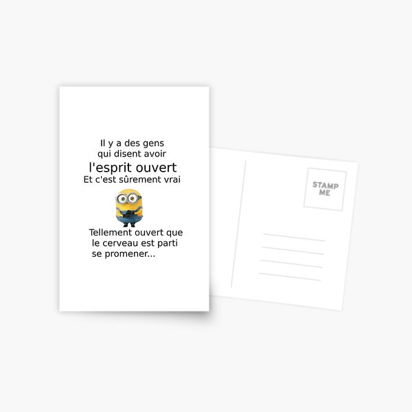 Cartes Postales Sur Le Theme Minions Redbubble