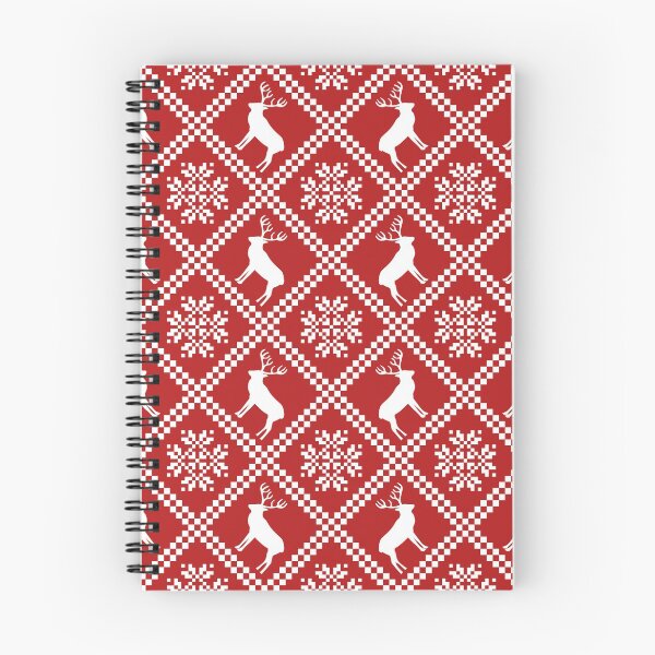 Item preview, Christmas reindeer pattern white on red designed and sold by Pattern-ify.