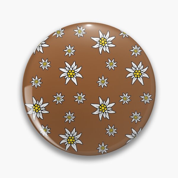 Aperçu de l'œuvre Edelweiss sur marron clair créée et vendue par GingerBest.