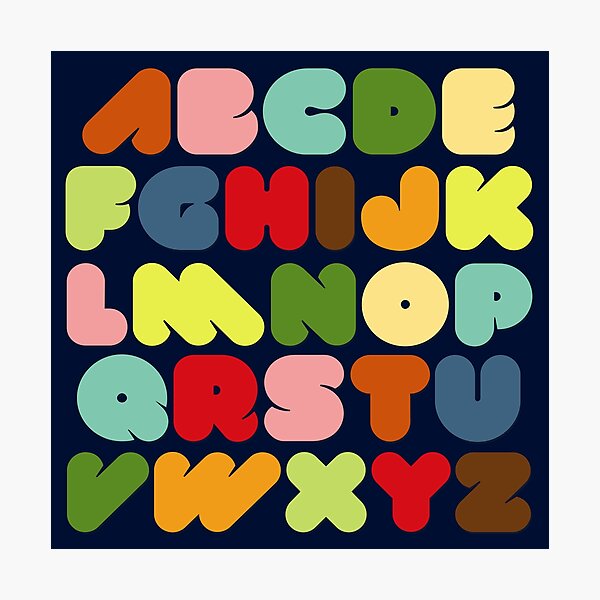 Item preview, Alfabeto ABC Letras en negrita retro designed and sold by BluePlanet.