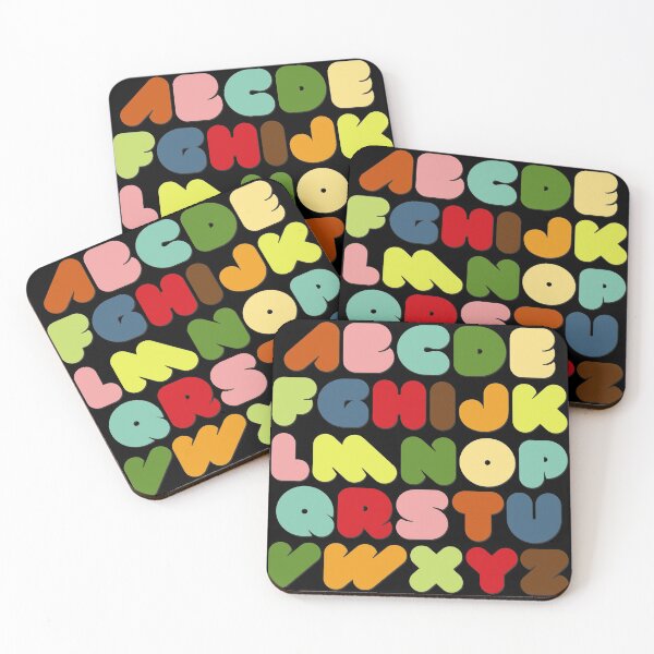 Item preview, ABC Alphabet Retro Bold Letters designed and sold by BluePlanet.
