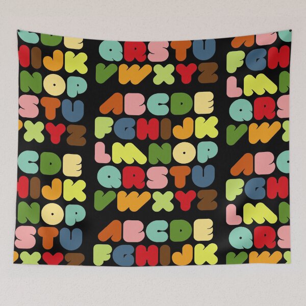 Item preview, ABC Alphabet Retro Bold Letters designed and sold by BluePlanet.