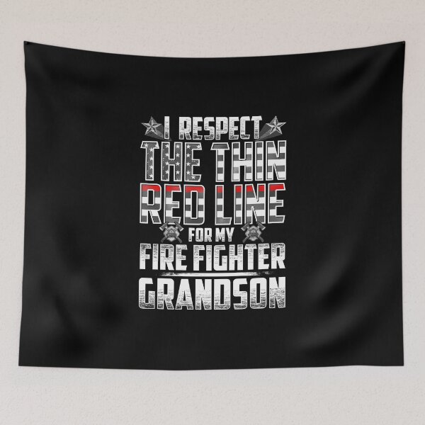 Item preview, Grandson Fire Fighter Thin Red Line designed and sold by wheedesign.