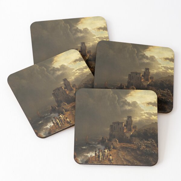 Item preview, Retreating Storm On The Italian Coast-Oswald Achenbach designed and sold by LexBauer.