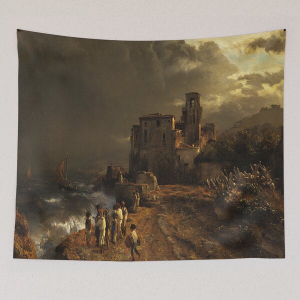 Item preview, Retreating Storm On The Italian Coast-Oswald Achenbach designed and sold by LexBauer.