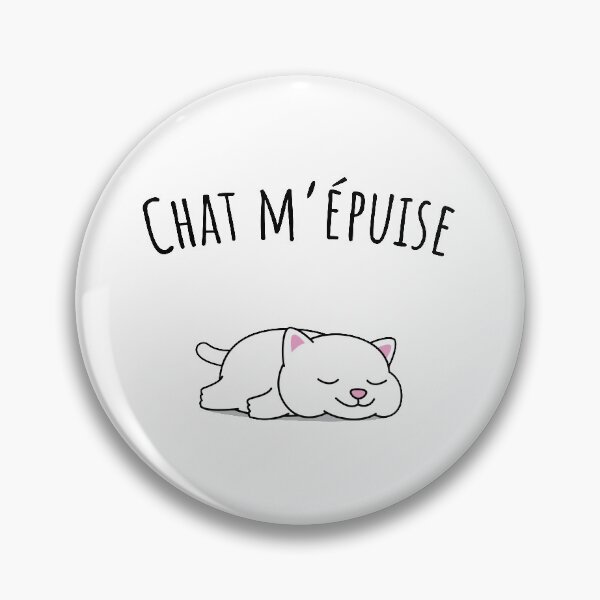 Item preview, cat exhausts me, humor puns cat designed and sold by Curlyhaire.