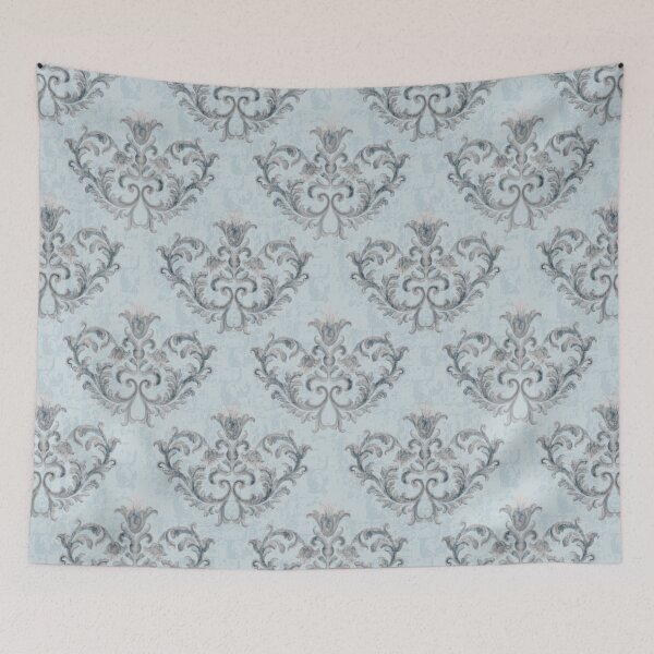 Item preview, Classical Blue luxury Damask designed and sold by Colourfultree INDIA.