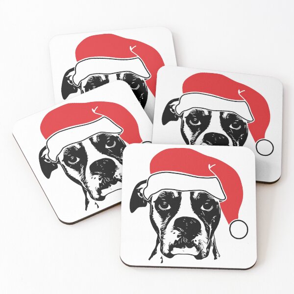 Item preview, Boxer Dog Santa Hat designed and sold by malibumanhattan.