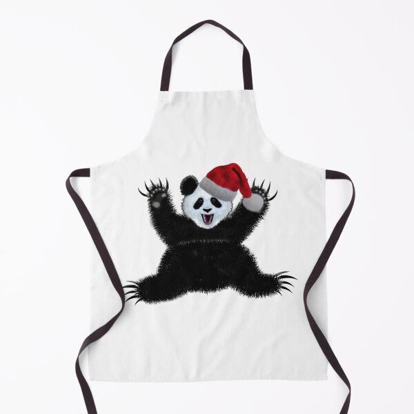 Item preview, Christmas panda wearing santa claus hat designed and sold by Galina Kostyaeva.