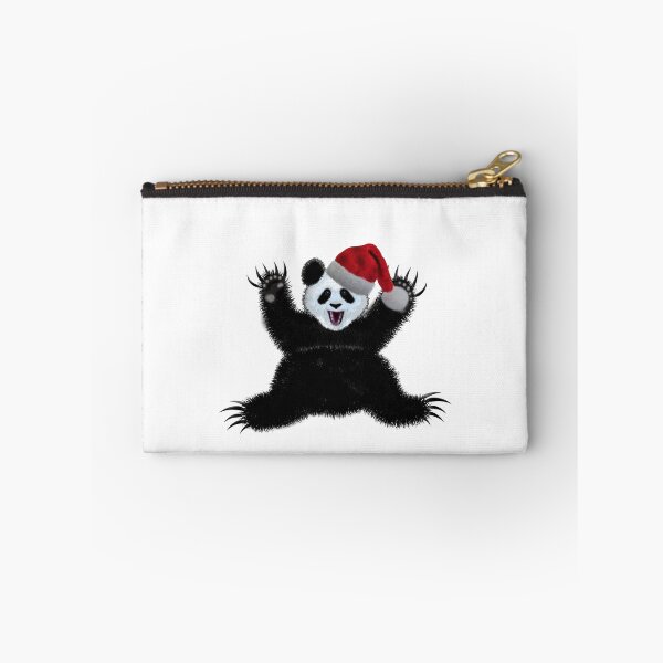 Item preview, Christmas panda wearing santa claus hat designed and sold by Galina Kostyaeva.